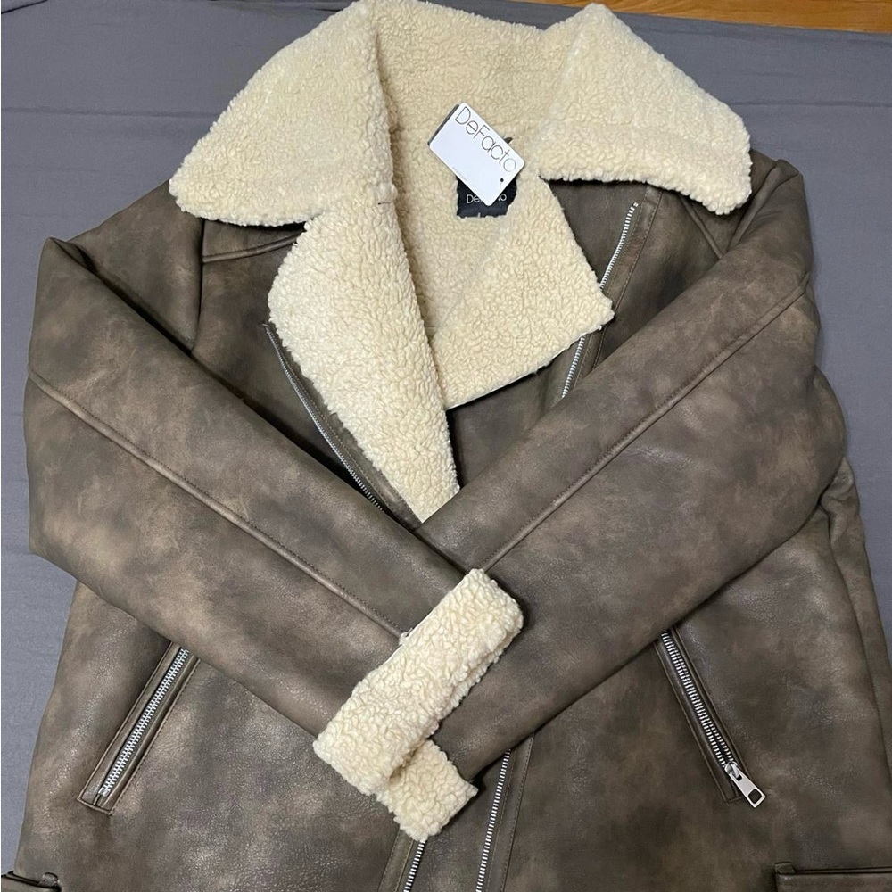 Defacto jacket leather coat